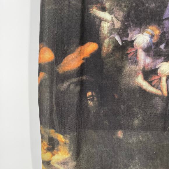 superdown | NWT Angela Midi Dress in Multi Black Angel Heaven Print S - Picture 9 of 15